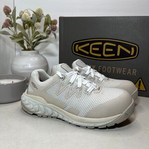 Keen Utility Dillon Carbon Toe Sneakers Work and Safety Silver Birch Women's 6 W
